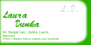 laura dunka business card